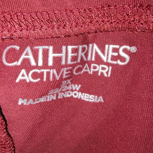 Catherines Active Capri Leggings lattice detail Size 2x - Picture 4 of 5